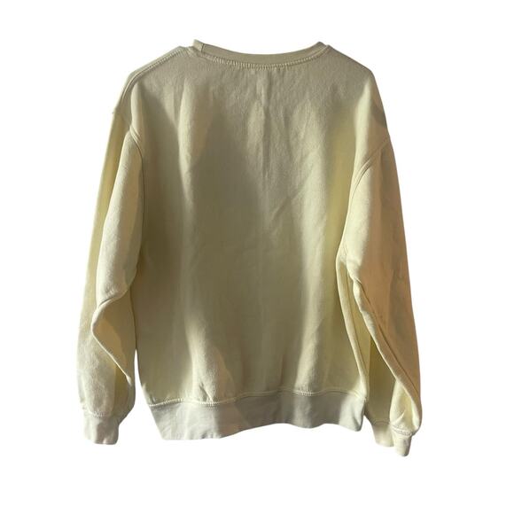 Pacific Co. Ribbed Crewneck Sweatshirt Yellow Size Medium Breckenridge Colorado - Picture 3 of 4